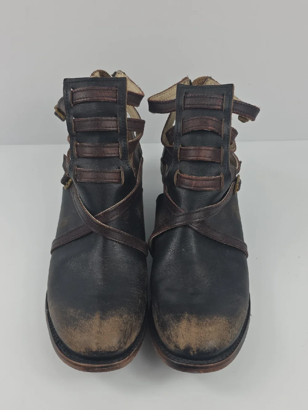 Freebird By‎ Steven Stair Distressed Leather Women's Ankle Boots Size 10